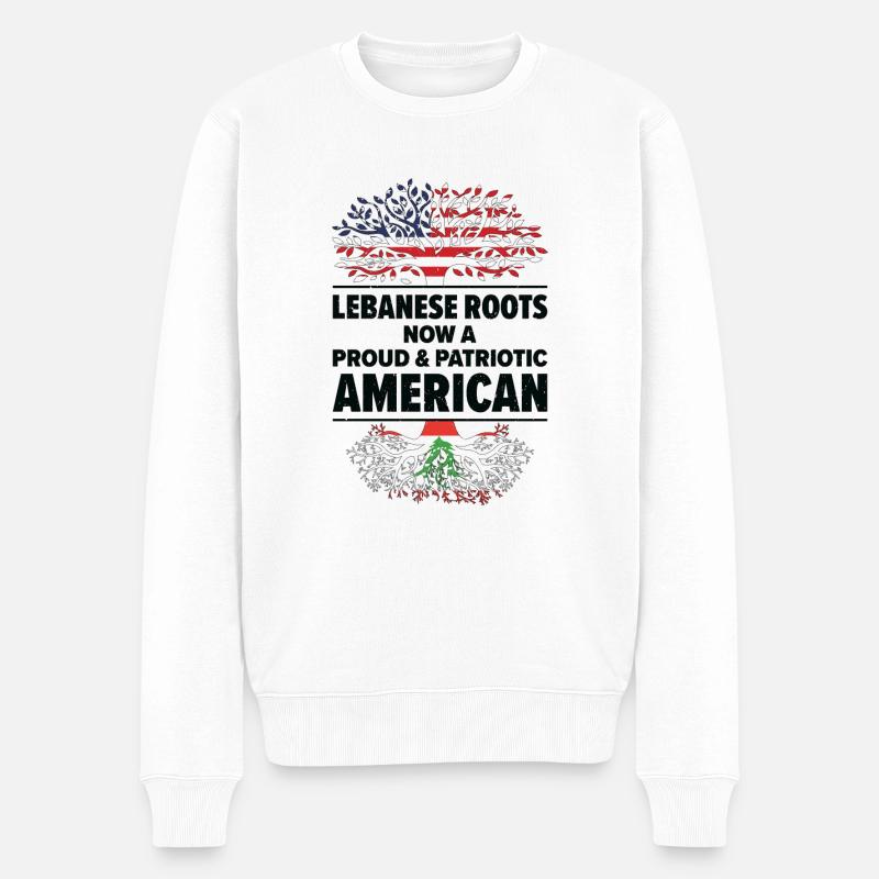 Né Liban Liban États-Unis - Pull Premium bio Homme - blanc