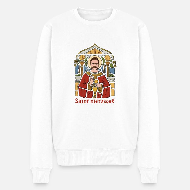 Philosophie de Saint Nietzsche - Pull Premium bio Homme - blanc