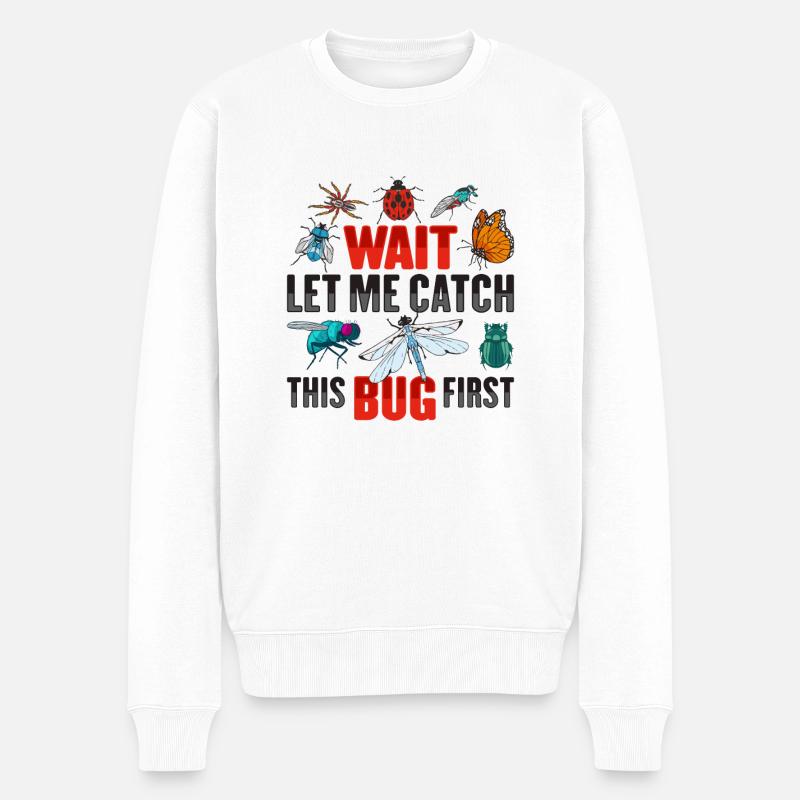 Insekten Design - Männer Premium Bio Pullover - Weiß