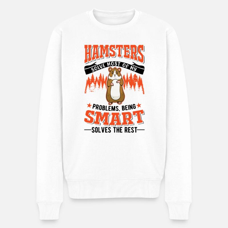 Hamster Besitzer Goldhamster Hamster - Männer Premium Bio Pullover - Weiß