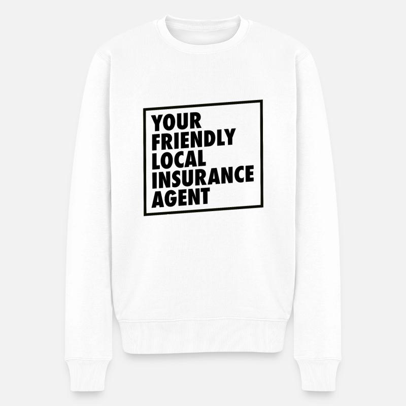 Versicherungsagent Gutachter Versicherungsmakler - Männer Premium Bio Pullover - Weiß