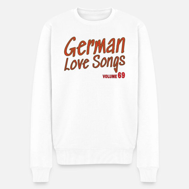 German Love Song - Männer Premium Bio Pullover - Weiß