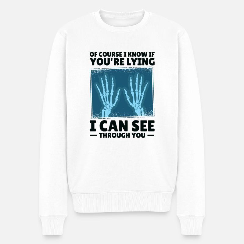 Radiologie Rad Tech Technologue Radiologue - Pull Premium bio Homme - blanc