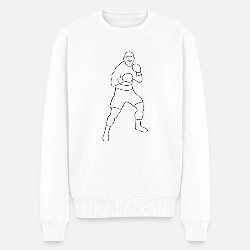 Boxer dessiné - Pull Premium bio Homme - blanc