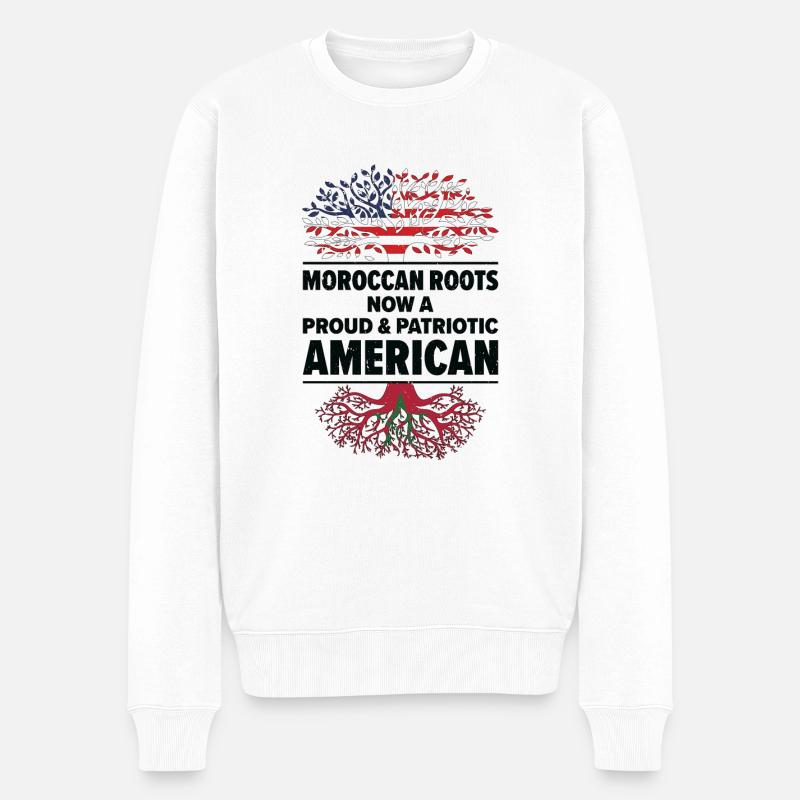 Né marocain Maroc États-Unis - Pull Premium bio Homme - blanc