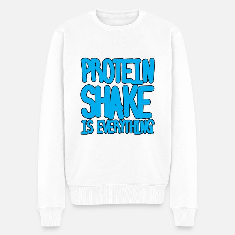 Protein Shake Is Everything - Männer Premium Bio Pullover - Weiß