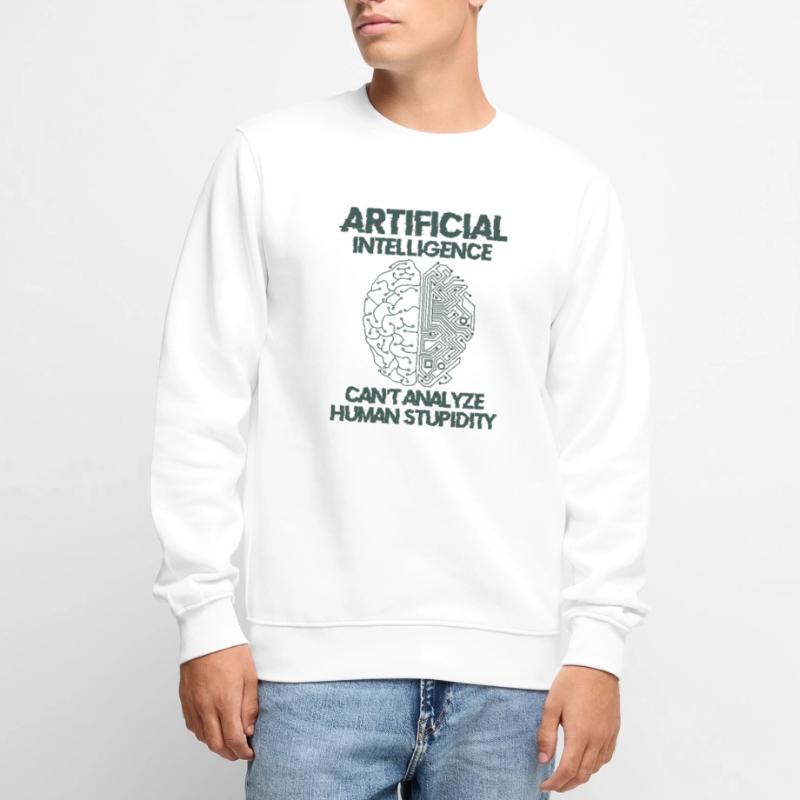 Artificial Intelligence Programmer Brain Human Men's Premium Organic Jumper
