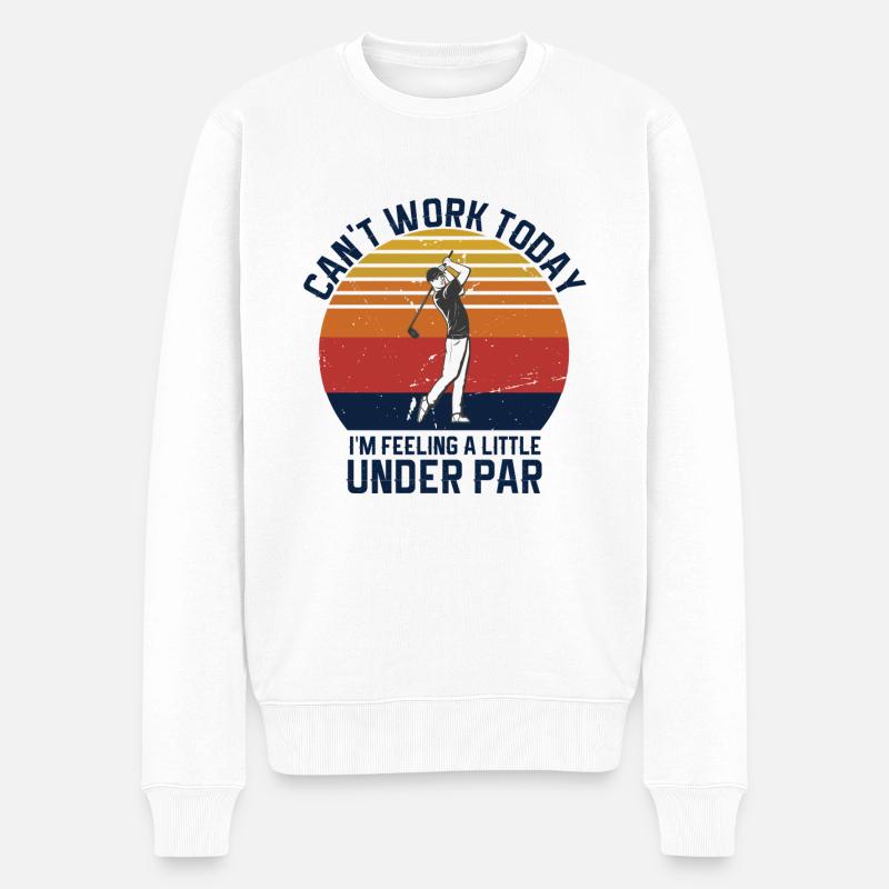 Golf Geschenk Witz Golfspieler Golfer - Männer Premium Bio Pullover - Weiß