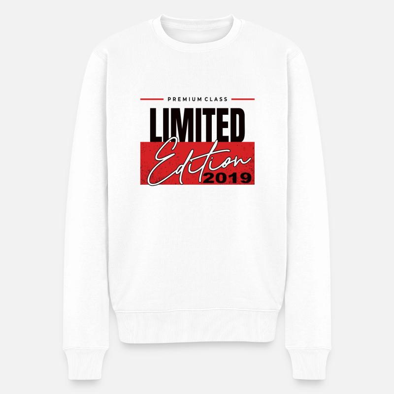Limited Edition 2019 - Männer Premium Bio Pullover - Weiß