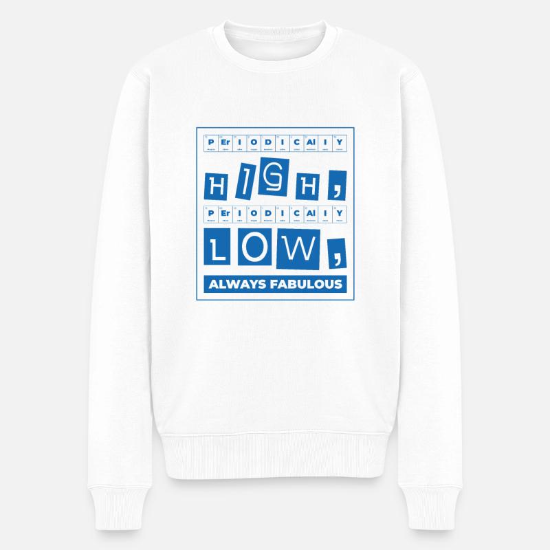 Diabetische Bauchspeicheldrüse - Männer Premium Bio Pullover - Weiß