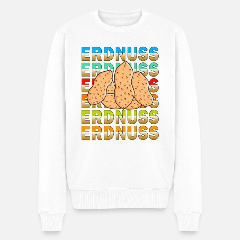 ERDNUESSE ERDNUSS - Männer Premium Bio Pullover - Weiß