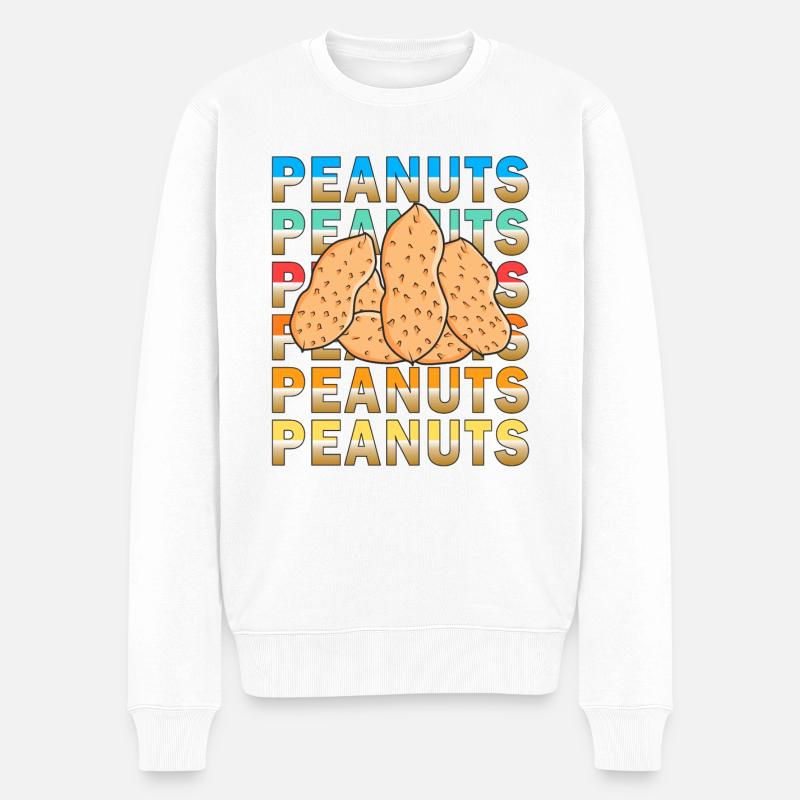PEANUTS EARTHNUESSE - Pull Premium bio Homme - blanc