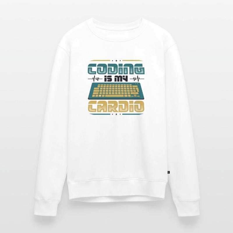 Coding Is My Cardio, Code Programmer Men's Premium Organic Jumper
