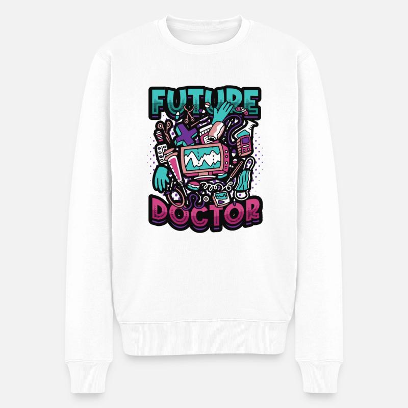 Futur médecin, étudiant en médecine - Pull Premium bio Homme - blanc