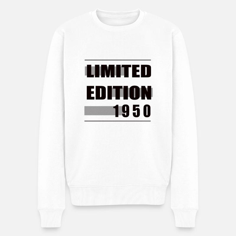 Limited Edition 1950 - Männer Premium Bio Pullover - Weiß