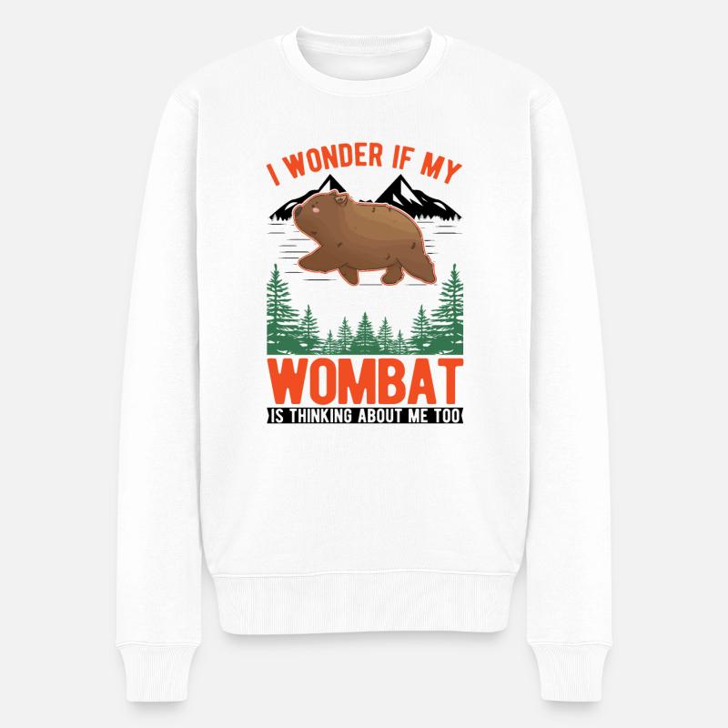 Cadeau Wombat - Pull Premium bio Homme - blanc