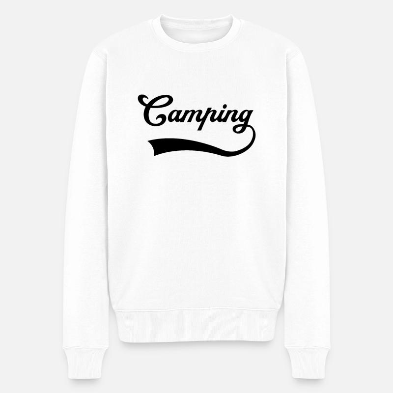 Lettrage de camping - Pull Premium bio Homme - blanc