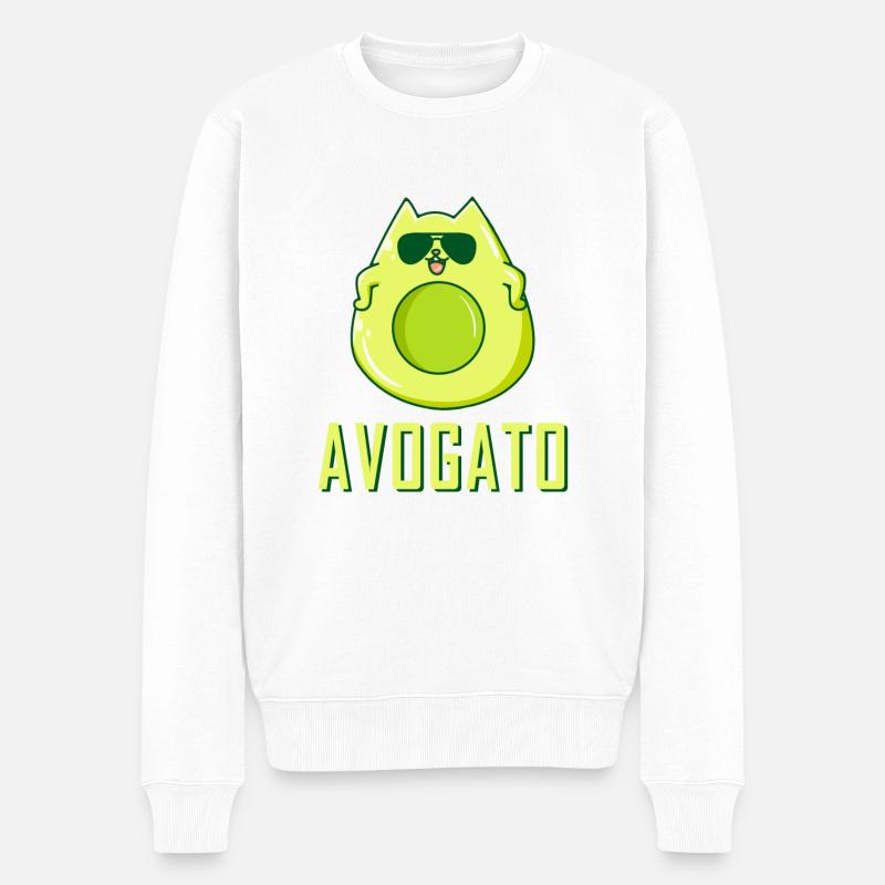 Avogato - Männer Premium Bio Pullover - Weiß