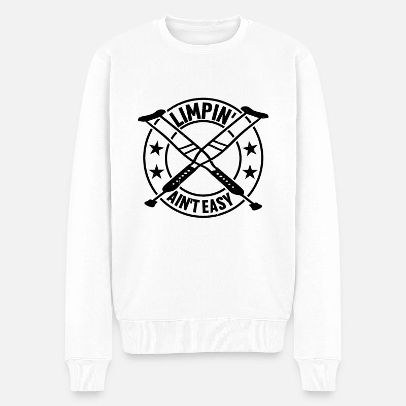 Limpin' Ain't Easy 16 - Männer Premium Bio Pullover - Weiß