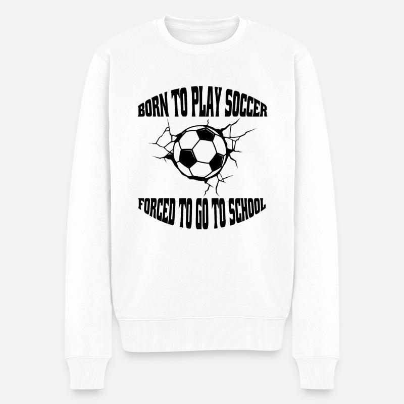 Fußballmannschaft Fußballspieler Fußballdesign - Männer Premium Bio Pullover - Weiß