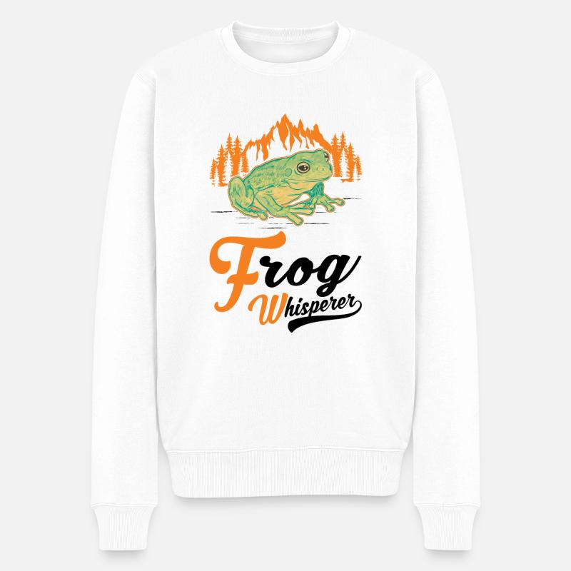 Frog Whisperer Cadeau Rainette - Pull Premium bio Homme - blanc