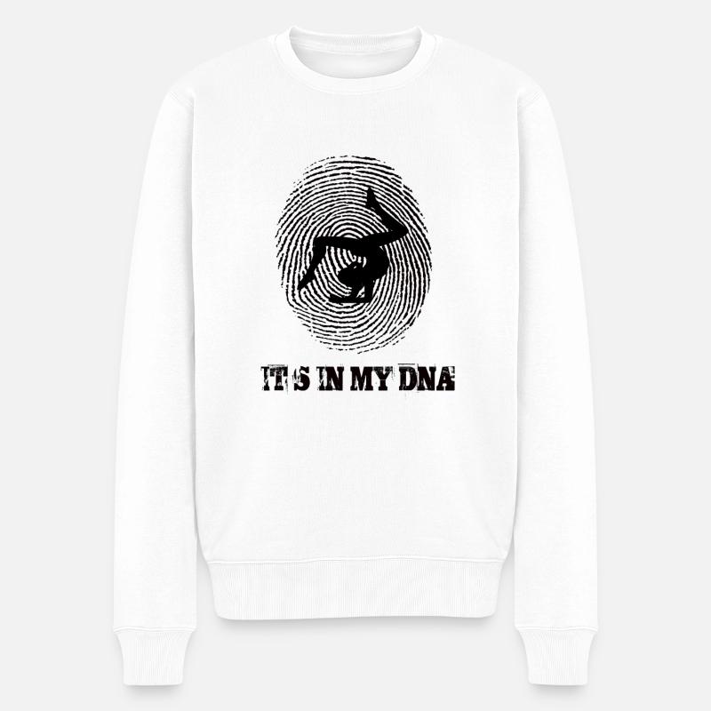 Yoga Its In My Dna - Männer Premium Bio Pullover - Weiß