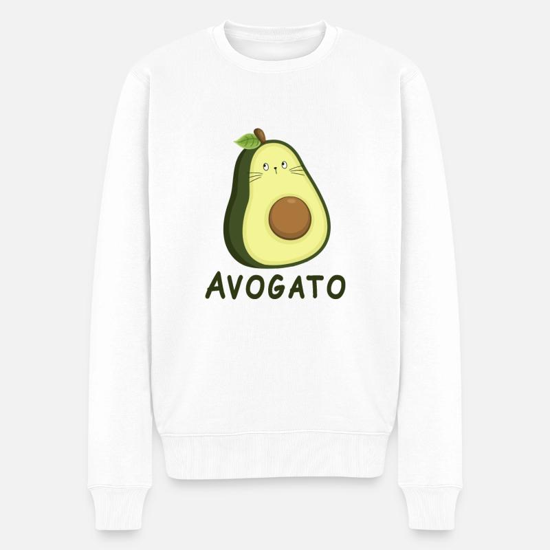 Avogato - Männer Premium Bio Pullover - Weiß