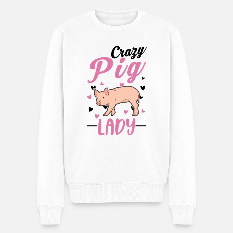Cochons Mme Farmer Farmer - Pull Premium bio Homme - blanc