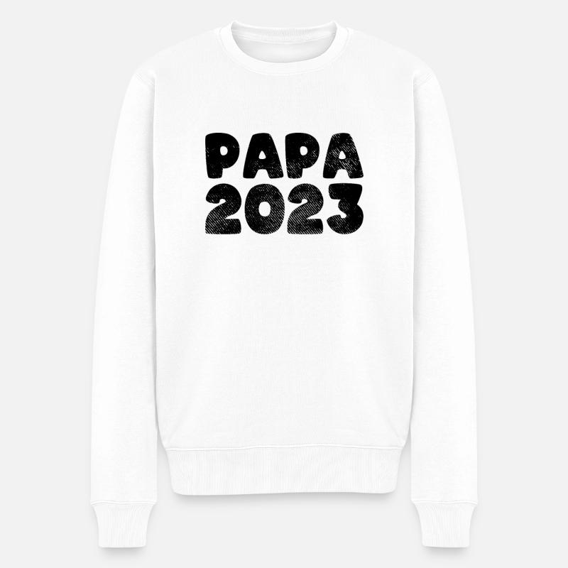 Papa 2023 - Pull Premium bio Homme - blanc