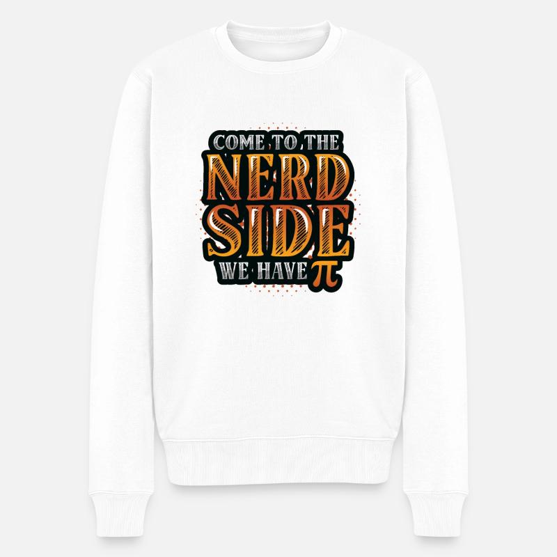 Math student, funny math student - Men's Premium Organic Jumper - white