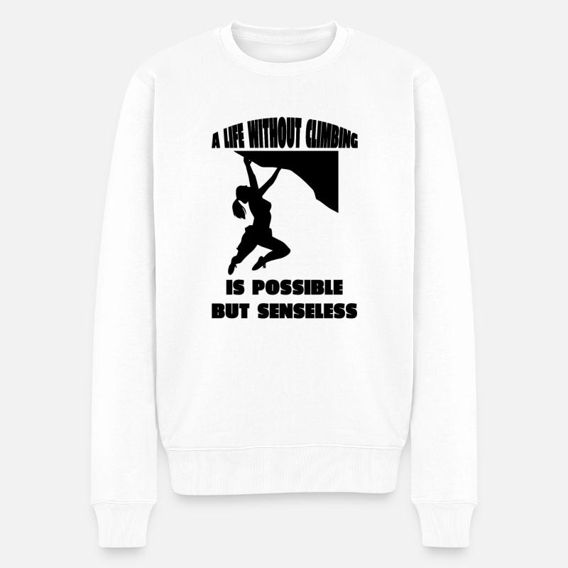 Alpiniste Alpinisme Alpinisme - Pull Premium bio Homme - blanc