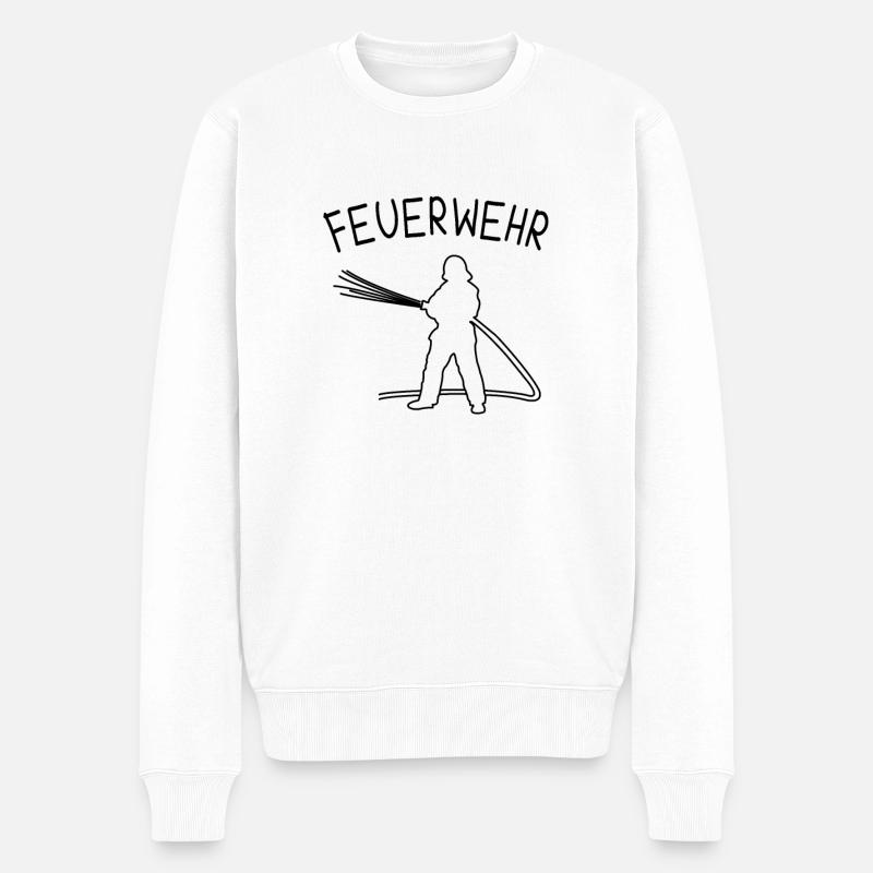 Pompier Pompier - Pull Premium bio Homme - blanc