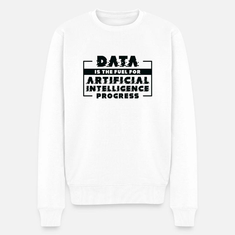 Künstliche Intelligenz Fortschritt Maschinelles - Männer Premium Bio Pullover - Weiß