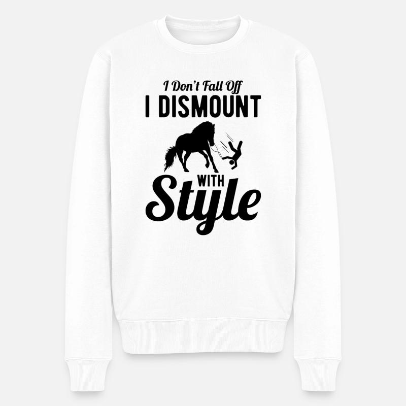 Voltige amusante sur le cheval - Pull Premium bio Homme - blanc