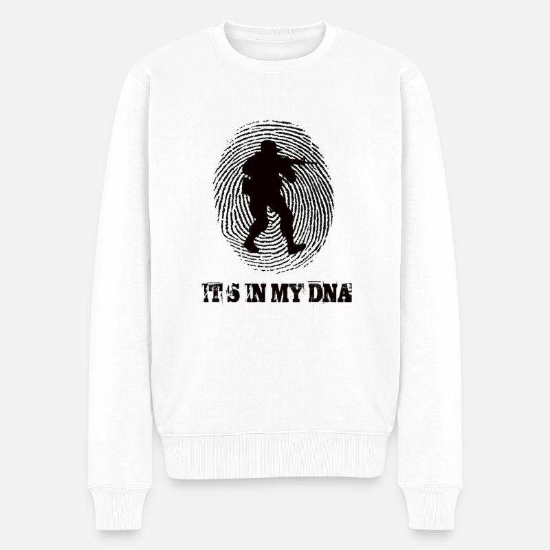 Soldat c’est dans mon ADN - Pull Premium bio Homme - blanc