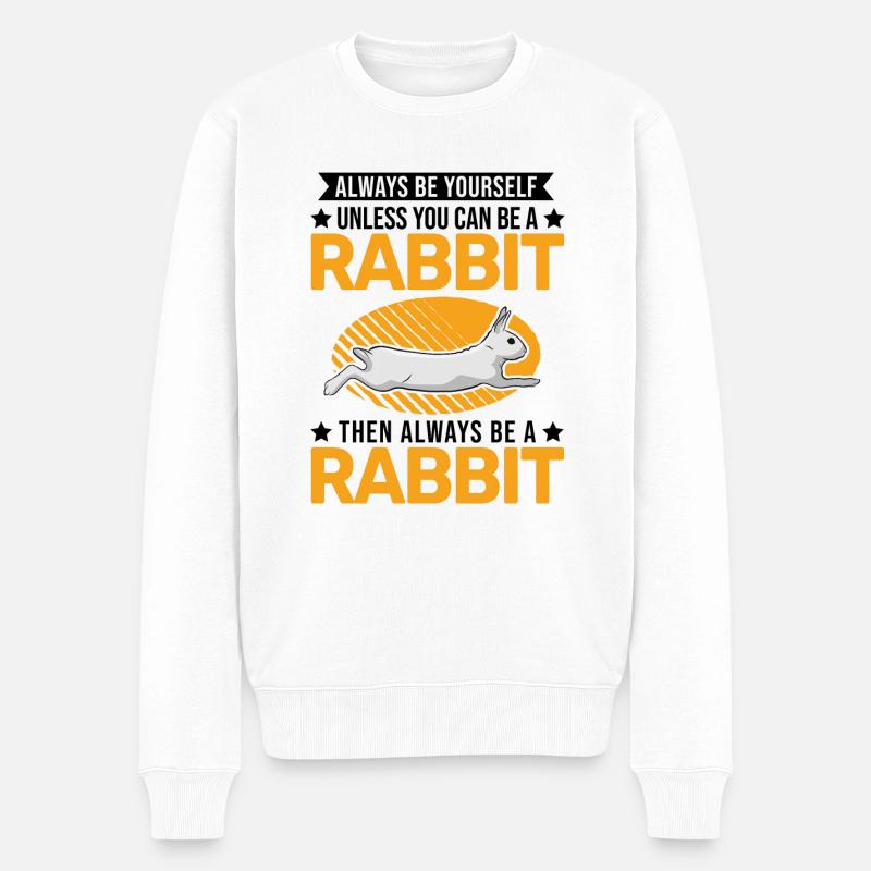 Rabbit Rabbit Rabbit - Men's Premium Organic Jumper - white