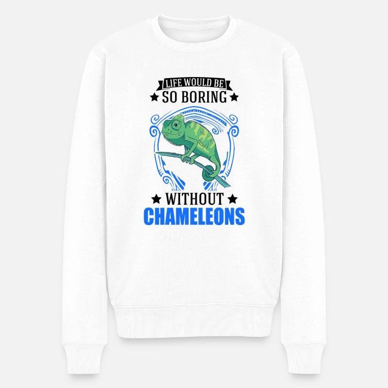 Chameleon Gift Chameleon - Men's Premium Organic Jumper - white