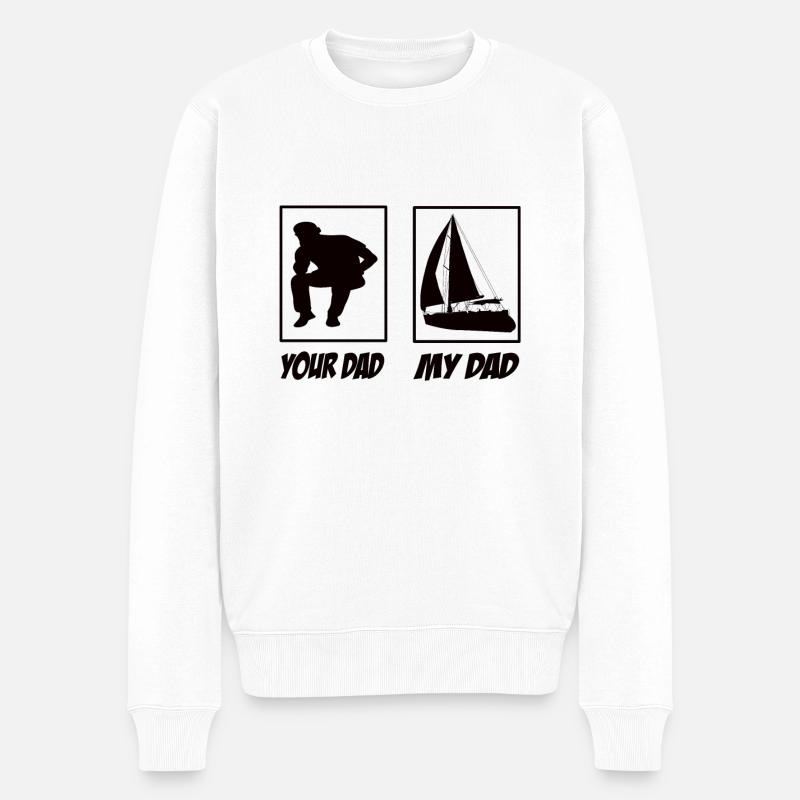 Voile - Pull Premium bio Homme - blanc