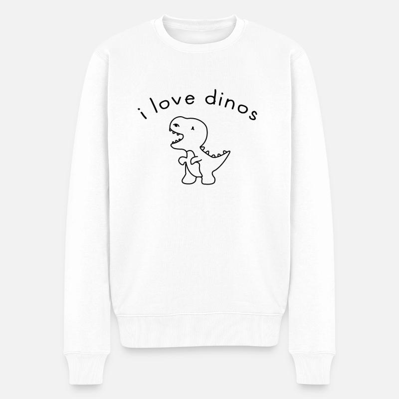 J’adore les dinosaures - Pull Premium bio Homme - blanc