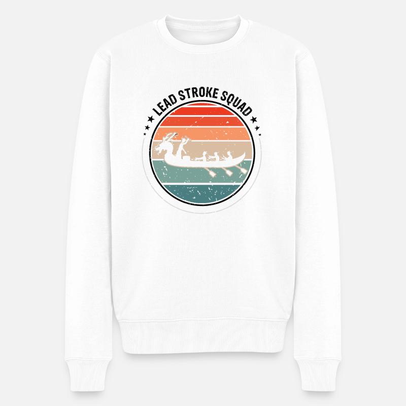 Drachenboot Trainer und Drachenboot - Männer Premium Bio Pullover - Weiß