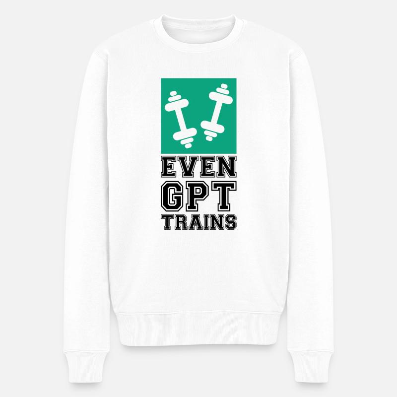 Même les trains GPT - Pull Premium bio Homme - blanc