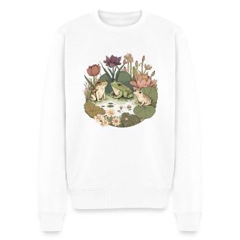 Frog Cottagecore - Pull Premium bio Homme - blanc - Devant - Thijin (182cm)