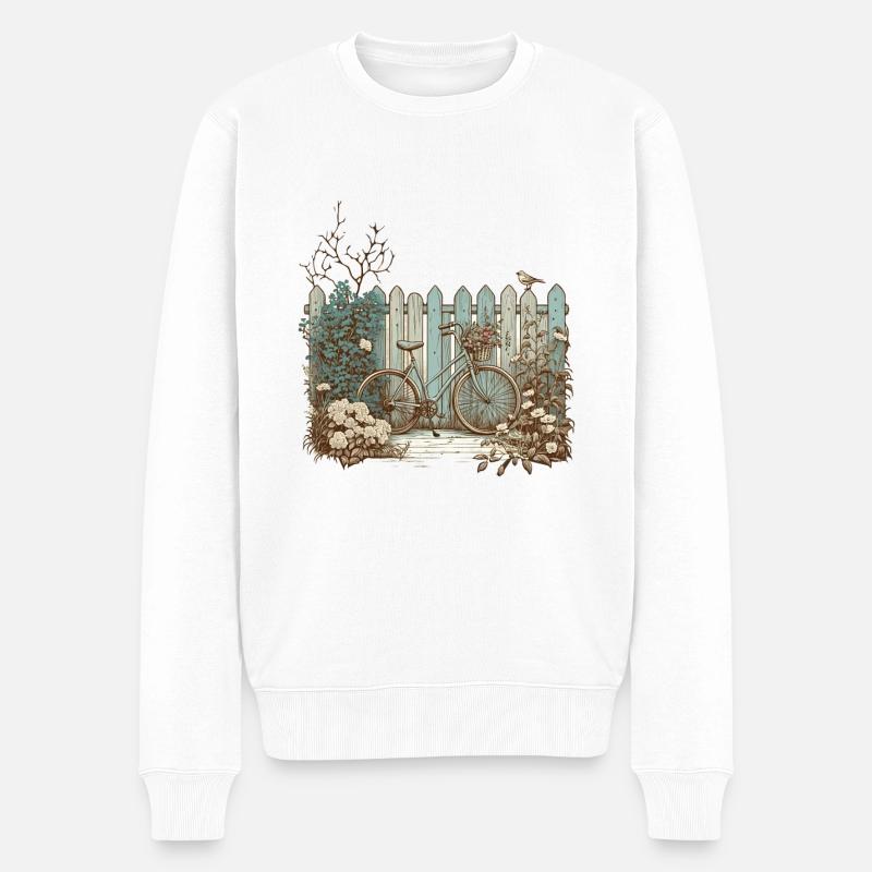 Vélo Vintage - Pull Premium bio Homme - blanc