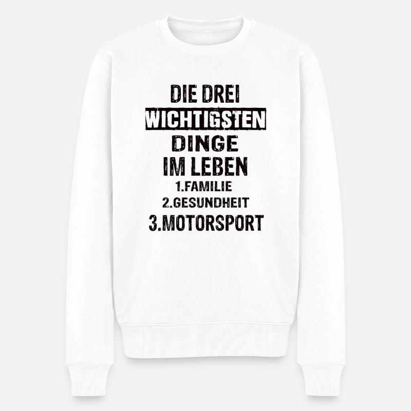 Motorsport - Männer Premium Bio Pullover - Weiß