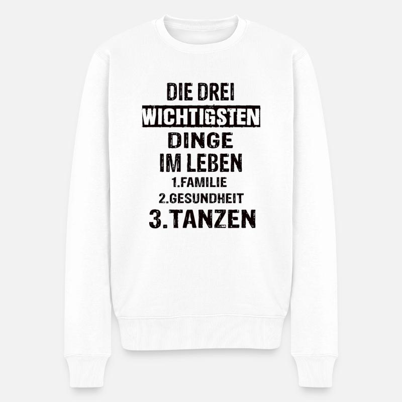 Tanzen - Männer Premium Bio Pullover - Weiß