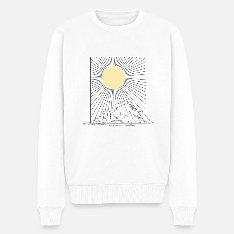 SUNSHINE - Pull Premium bio Homme - blanc