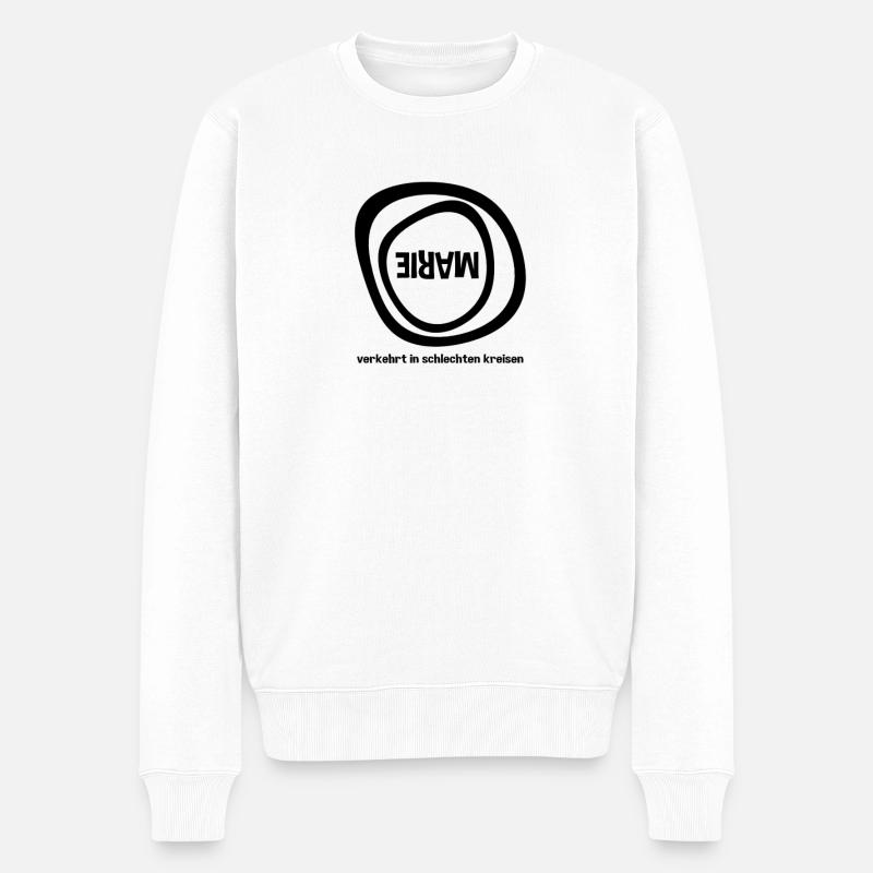 Vorname Marie Sprüche Verkehrt in schlechten - Männer Premium Bio Pullover - Weiß