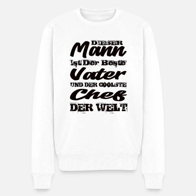 Chef - Männer Premium Bio Pullover - Weiß