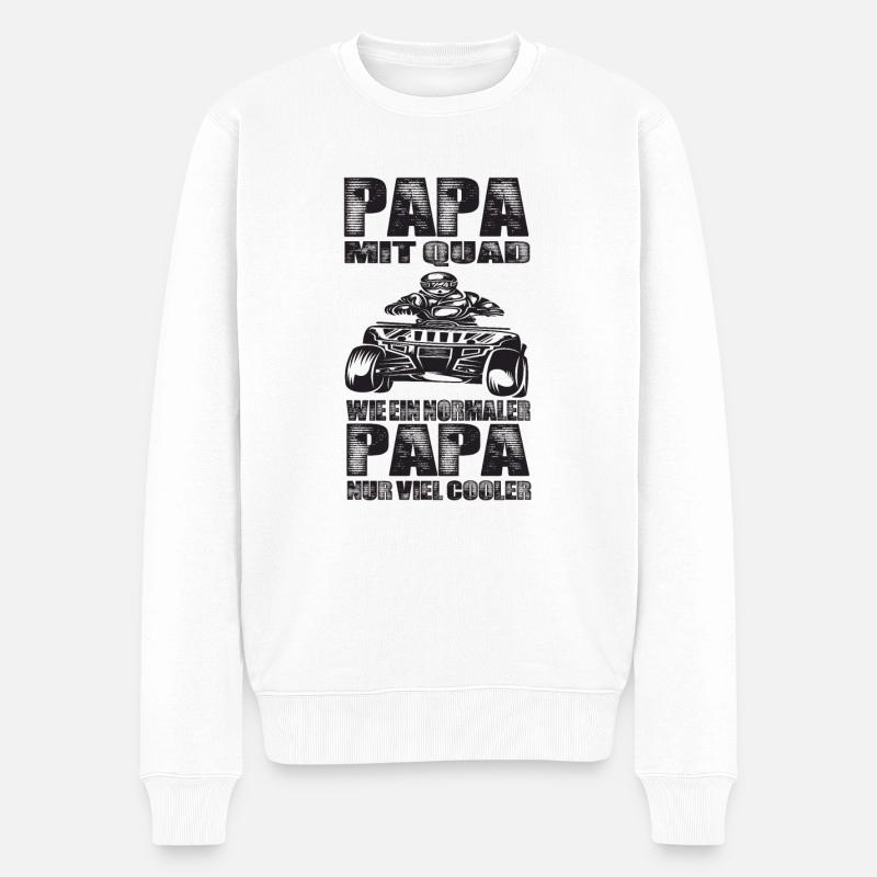 Quad - Männer Premium Bio Pullover - Weiß