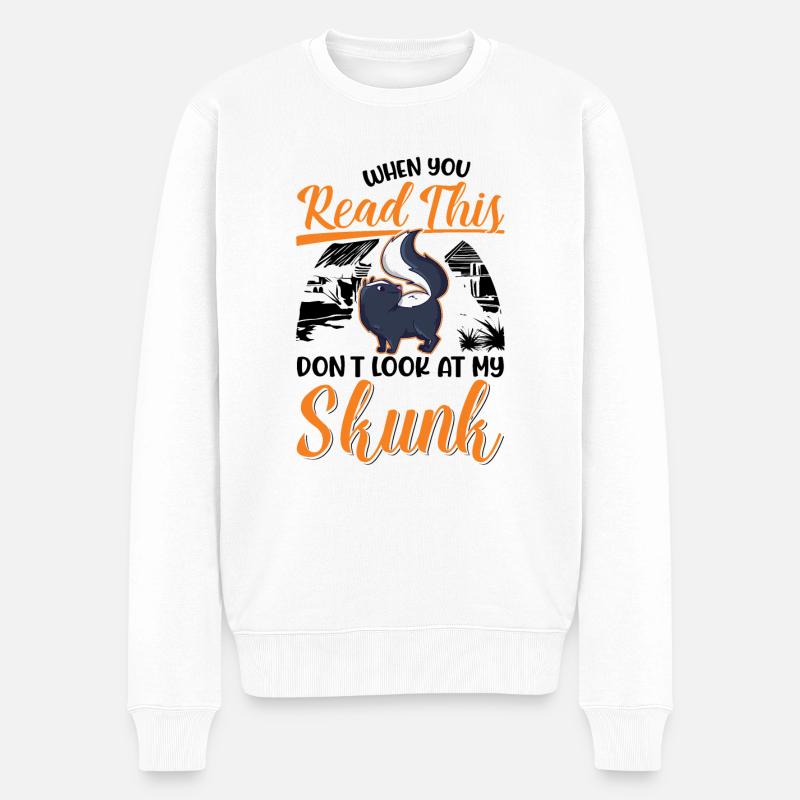 Amateur de mouffette - Pull Premium bio Homme - blanc